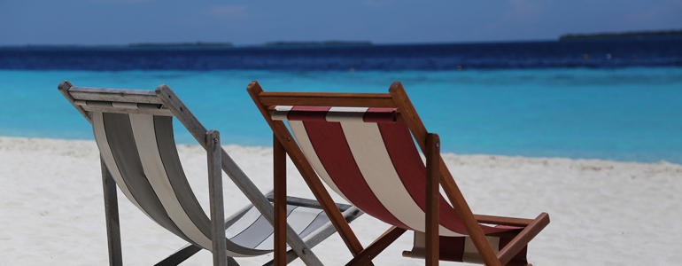 Deck Chairs on Beach