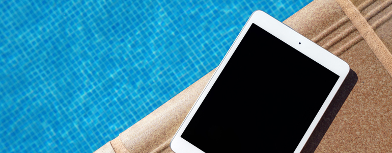 iPad by Pool