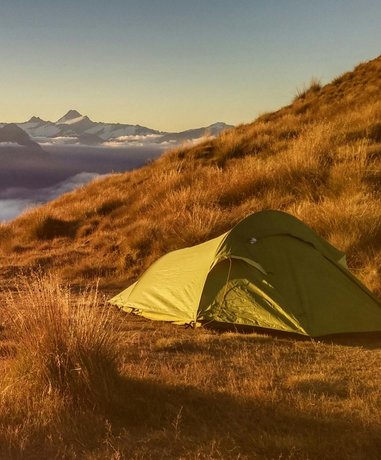 Campsite in a forest